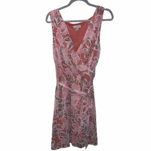 Loft Pink Floral Short Sleeve Dress